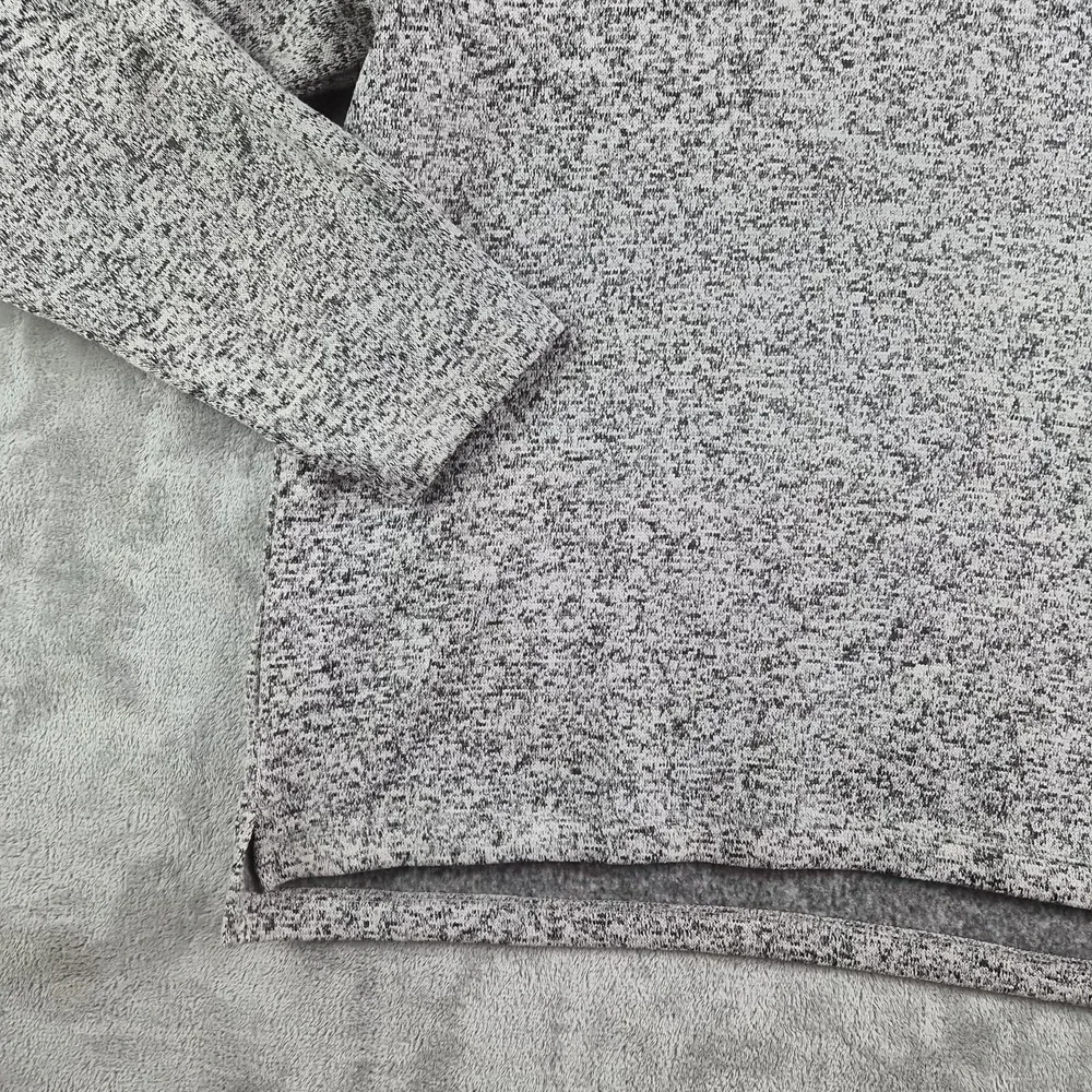 Wrangler Authentic Sweater Men XL Gray Heathered Knit 1/4 Zip Mock Neck Pullover